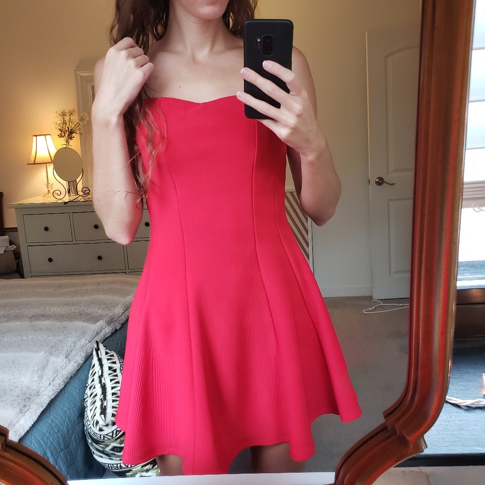 NWT Red Strapless Dress